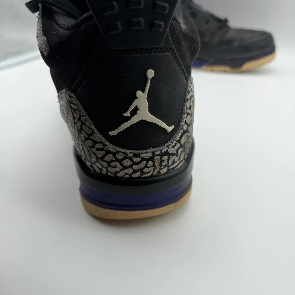 Jordan Sneakers Mens US 12 Black Son Of Low Grape Ice White 580603-008 Elephant